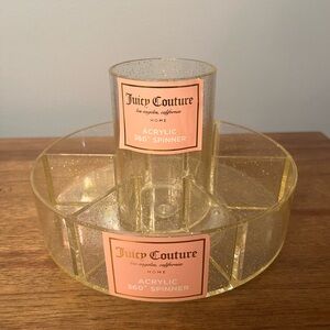Juicy Couture Gold Acrylic 360° Spinner Organizer